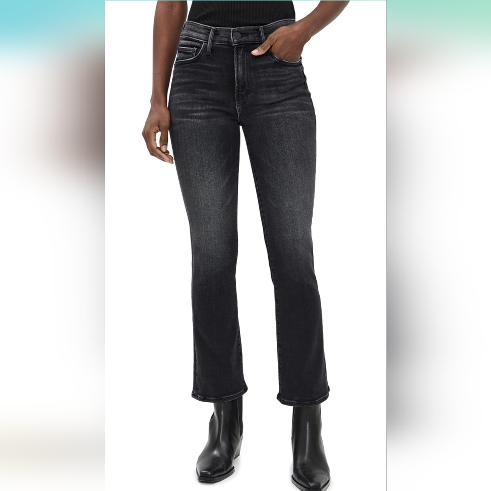 demi-boot crop jean in Charcoal wash